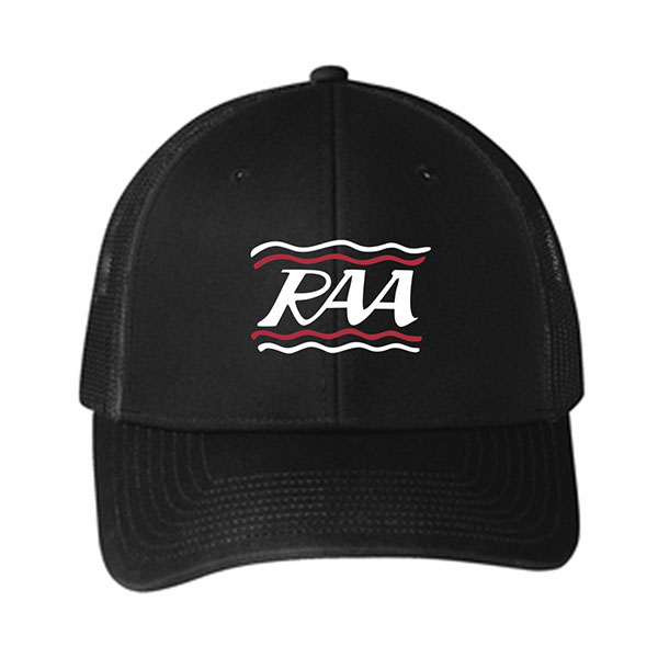 Pennington Designs - Riverside Aquatics - Winter 2022 - Embroidered Trucker Hat - Black