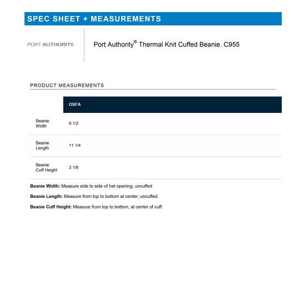 CASC Beanie Thermal Knit Cuffed | C955 - Image 4
