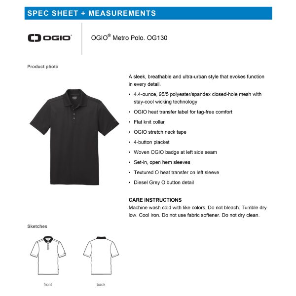 CASC Polo OGIO® Metro | OG130 - Image 4