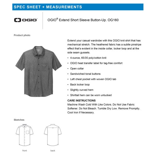 CASC Shirt Short Sleeve OGIO®Button-Up | OG160 - Image 4